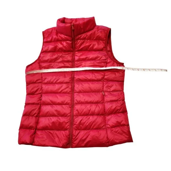 NWT 89th & Madison Red Lightweight Packable Down Vest Size M - Picture 11 of 15